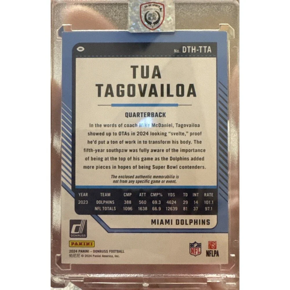 2024 Panini Donruss - Donruss Threads #DTH-TTA Tua Tagovailoa (MEM) Dolphins